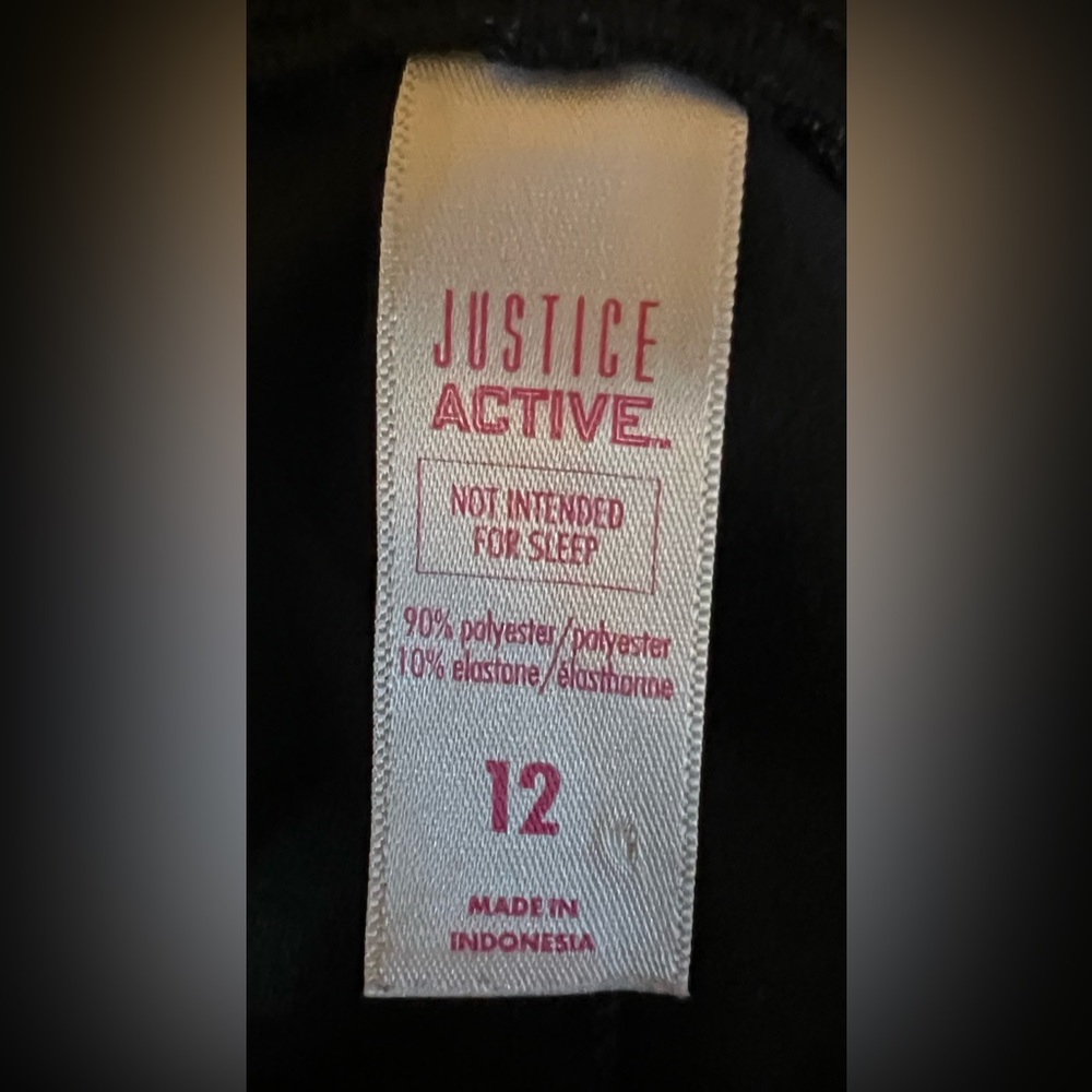 Justice Girls Gymnast Sport Lattice Leggings Size 12 - Picture 6 of 6